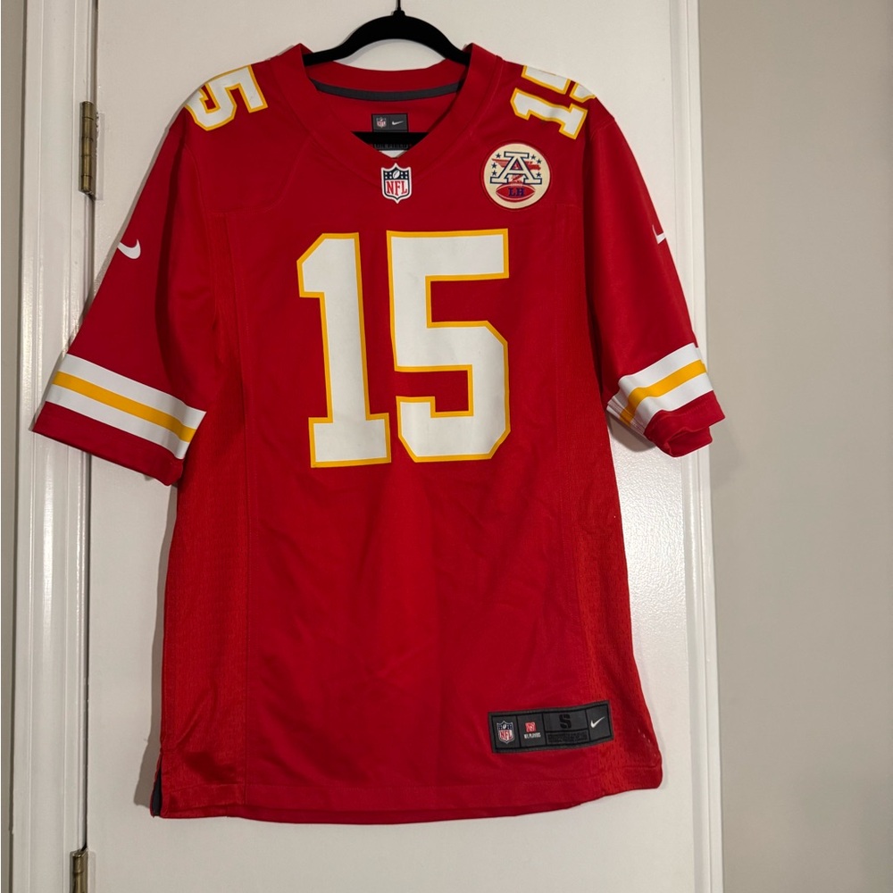 Men’s NFL Red Nike 'On Field' number 15 Jersey Tag Detail Mahomes
